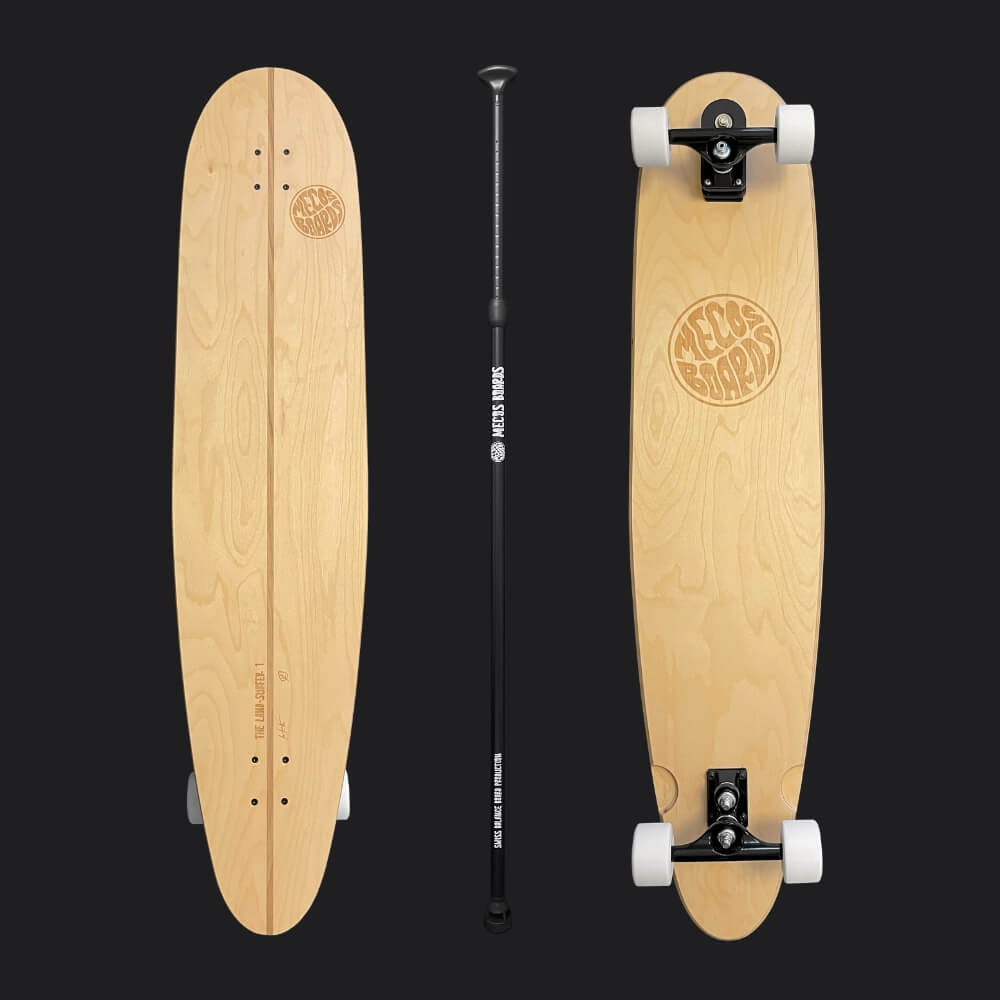 THE LAND SURFER SET MIT LAND PADDLE - MECOS BOARDS